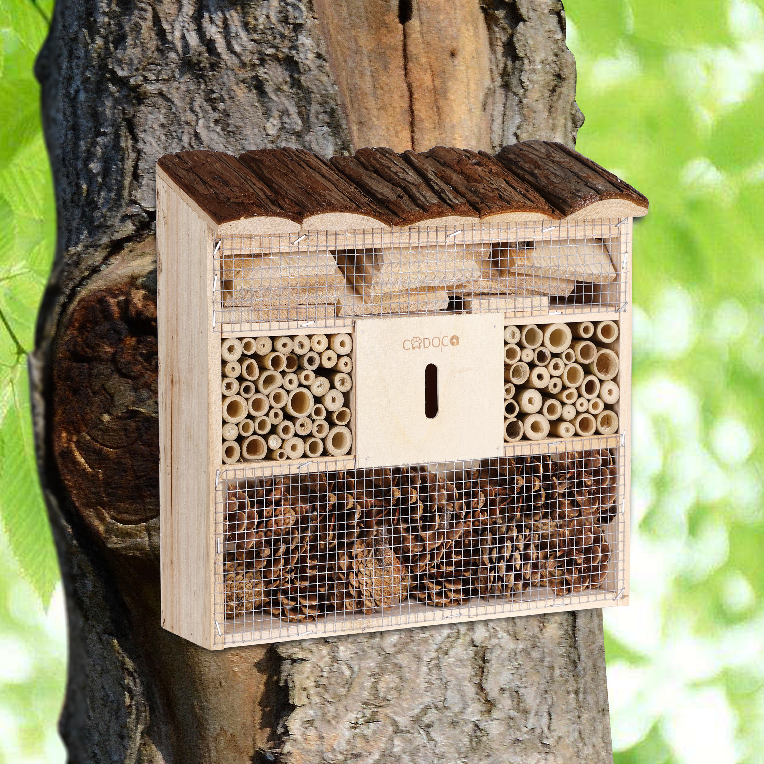 Insektenhotel Nistkasten 2er-Set 30,5x9,5x31cm – Bild 2