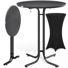 Stehtisch Grau 110x70cm + Husse Schwarz Ø70cm Stehtisch Grau 110x70cm + Husse Schwarz Ø70cm