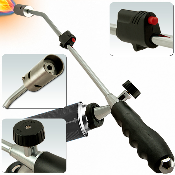 Unkrautbrenner Schwarz/Silber 80x9cm – Bild 2