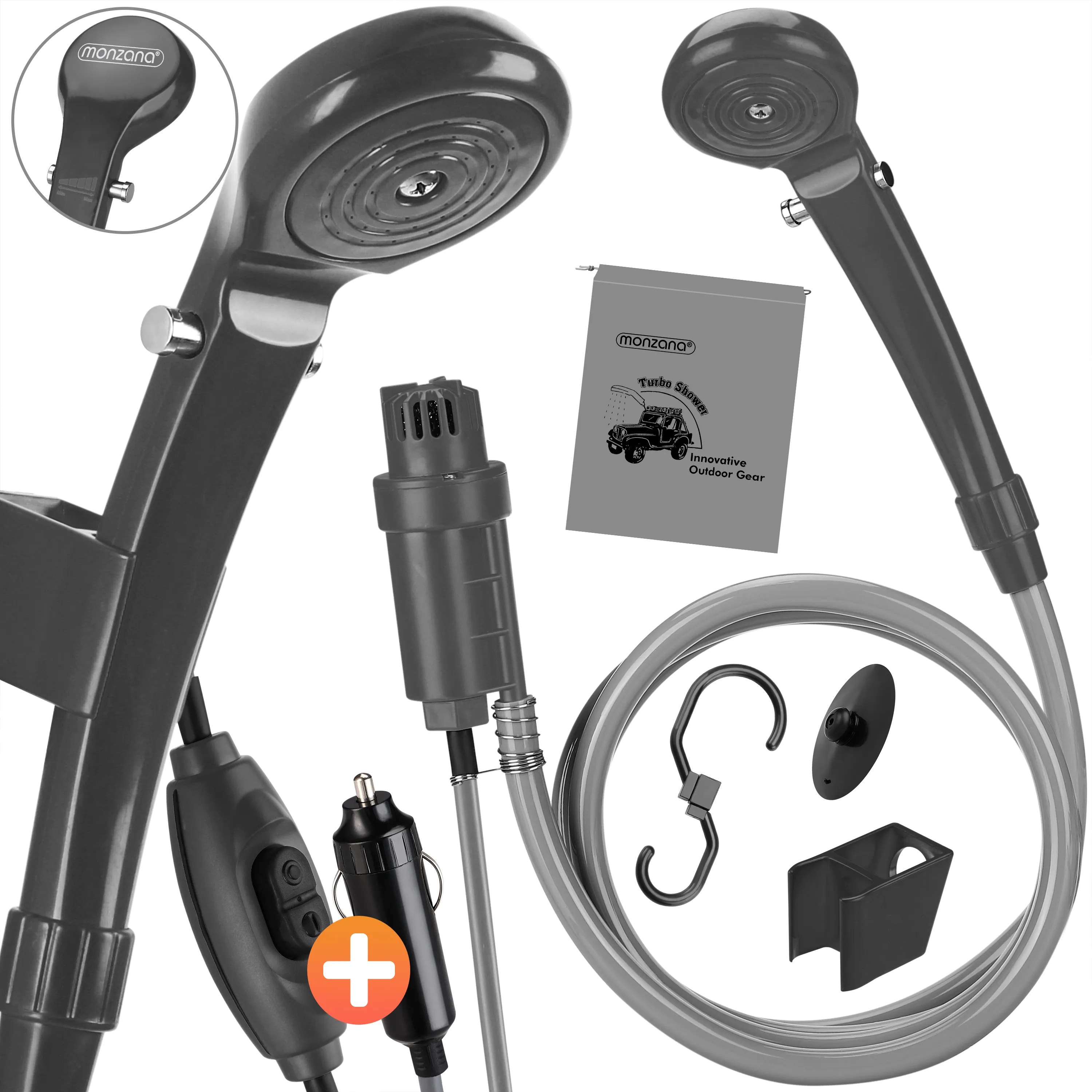 Campingdusche Anthrazit mit Tauchpumpe Campingdusche Anthrazit mit Tauchpumpe