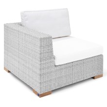 Polyrattan Eck-Modul Havanna Weiß/Grau Polyrattan Eck-Modul Havanna Weiß/Grau