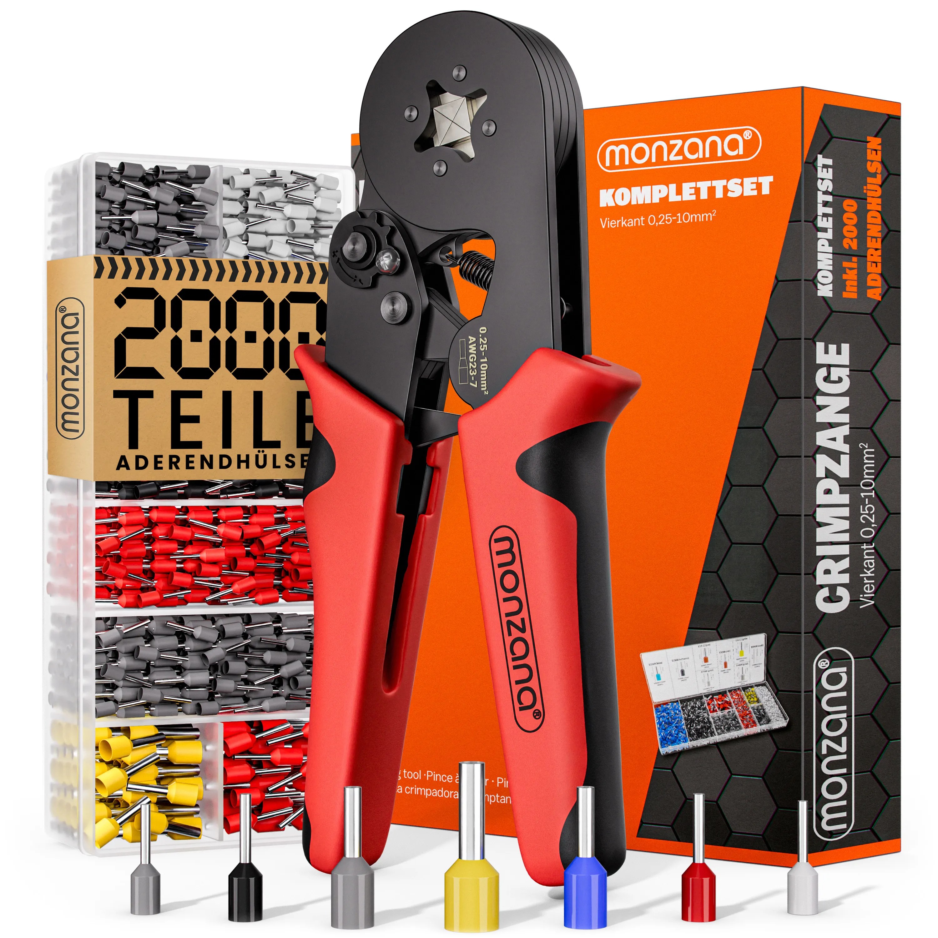 Crimpzange Vierkant inkl 2000 Stk Aderendhülsen Crimpzange Vierkant inkl 2000 Stk Aderendhülsen