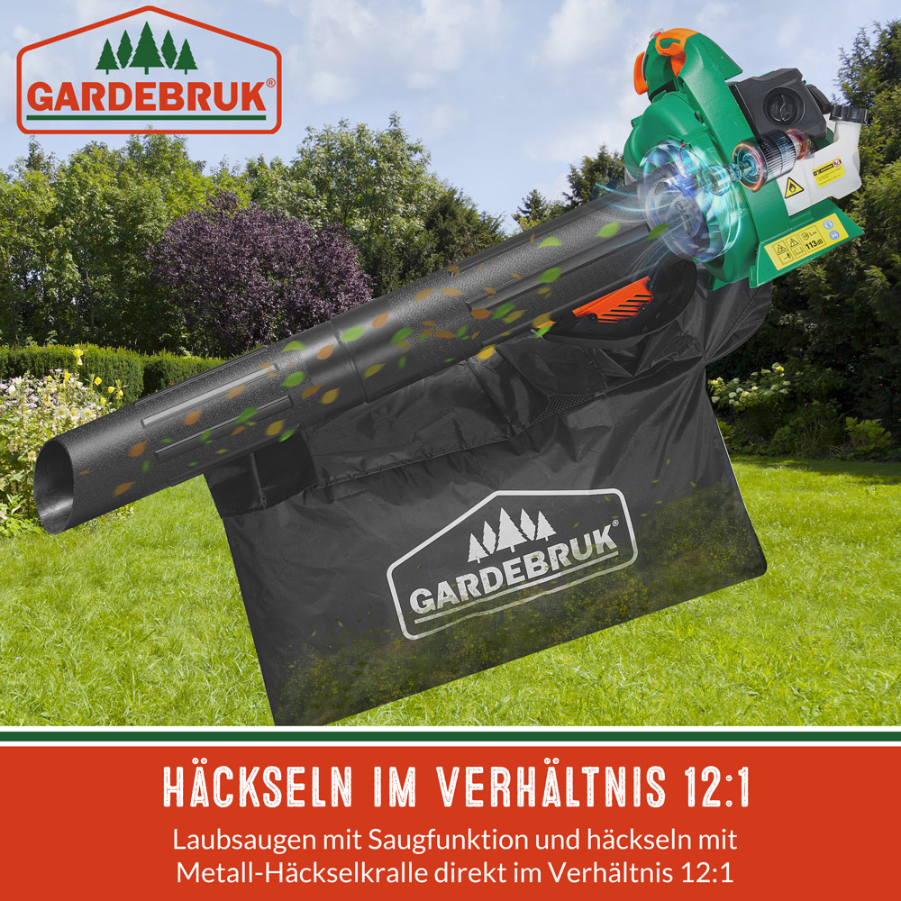 Benzin-Laubsauger 3in1 mit 45L Auffangsack – Bild 2
