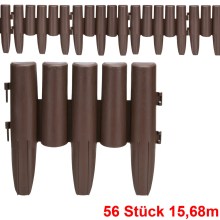 Beeteinfassung 7er-Set Braun 15,68m Beeteinfassung 7er-Set Braun 15,68m