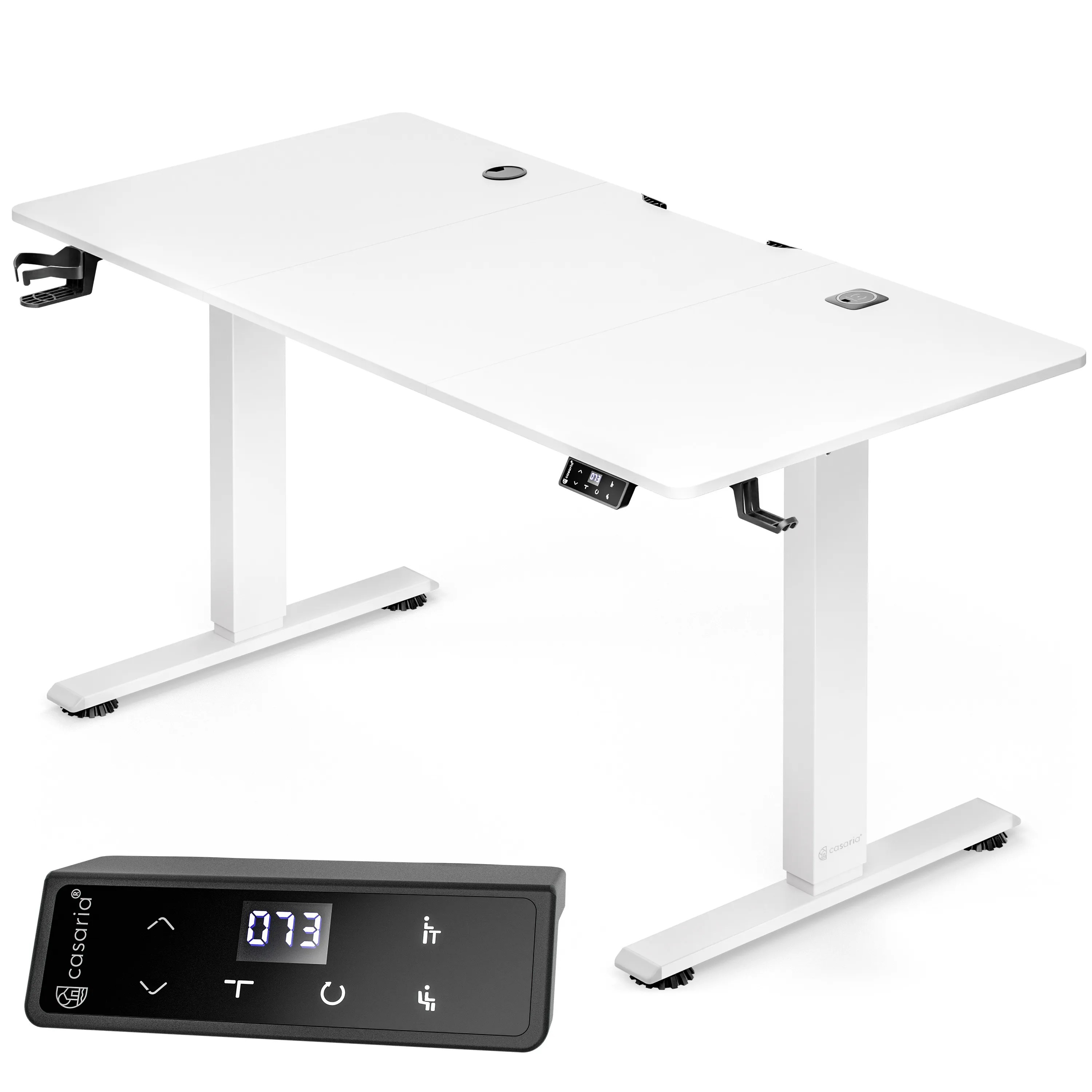 Höhenverstellbarer Schreibtisch Weiß 140x60x72-117cm Höhenverstellbarer Schreibtisch Weiß 140x60x72-117cm