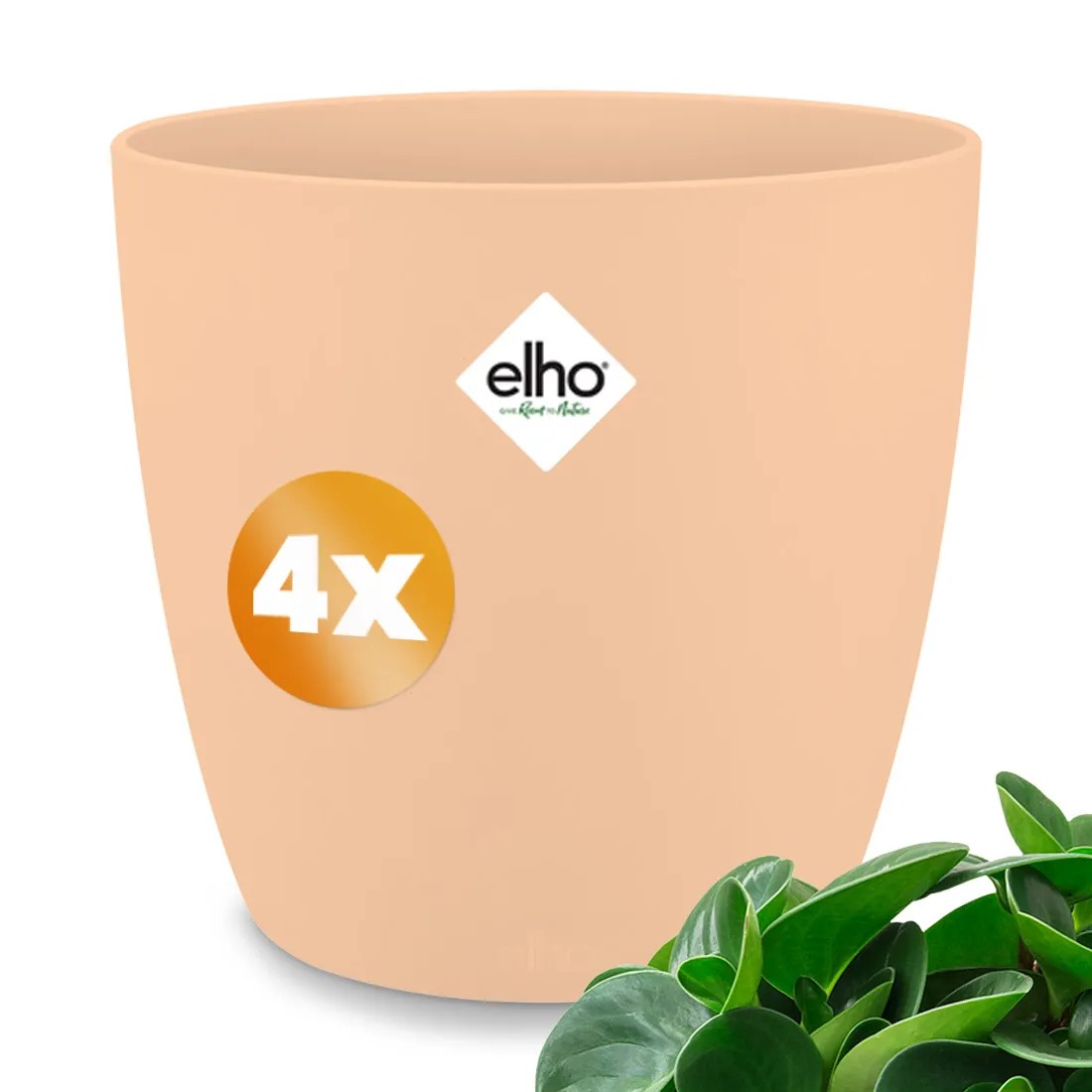 Blumentopf Brussels 4er-Set Pfirsich 16x15cm 2,2L Blumentopf Brussels 4er-Set Pfirsich 16x15cm 2,2L