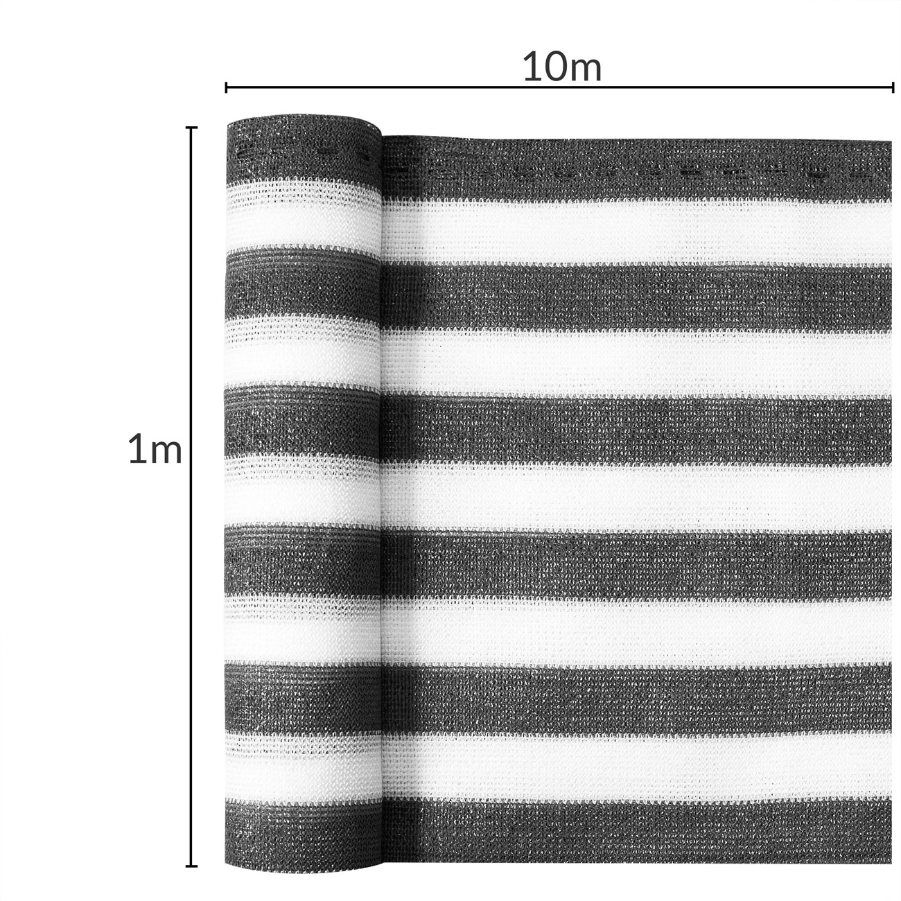 Balkonsichtschutz Grau/Weiß 1x10m – Bild 2