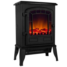 Elektrischer Kamin Schwarz 2000W mit Heizung Elektrischer Kamin Schwarz 2000W mit Heizung