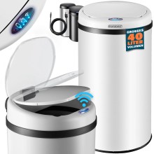Sensor Mülleimer Weiß Edelstahl 40L Sensor Mülleimer Weiß Edelstahl 40L