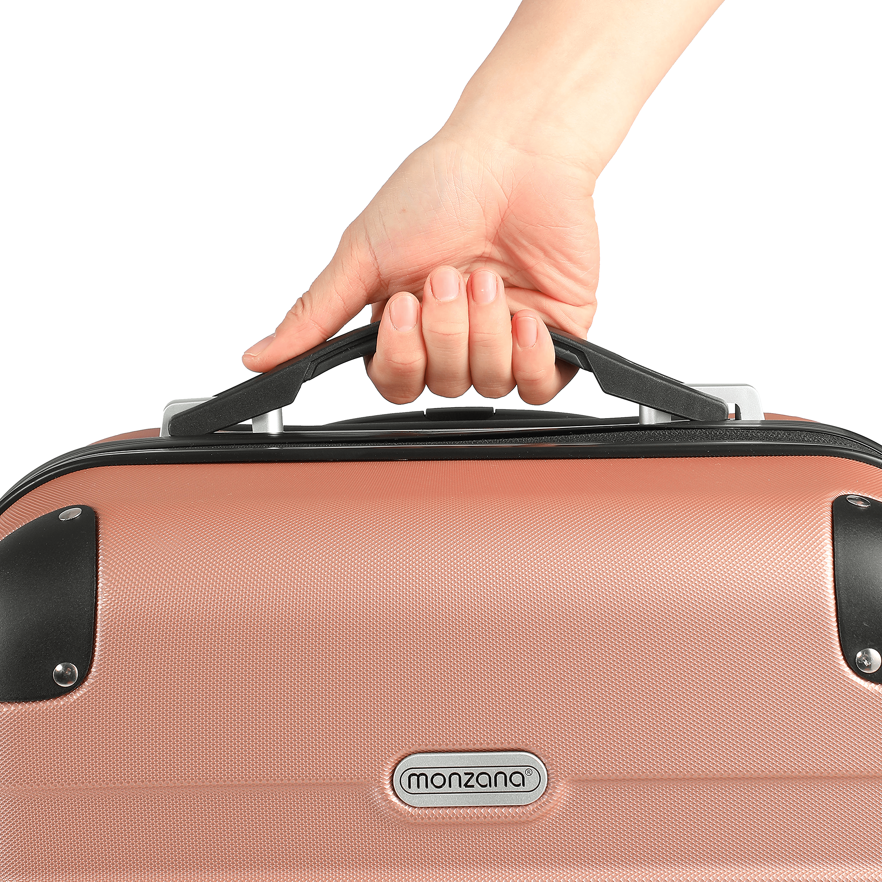 Hartschalenkofferset Essential + Beautycase 4-tlg Rose – Bild 2