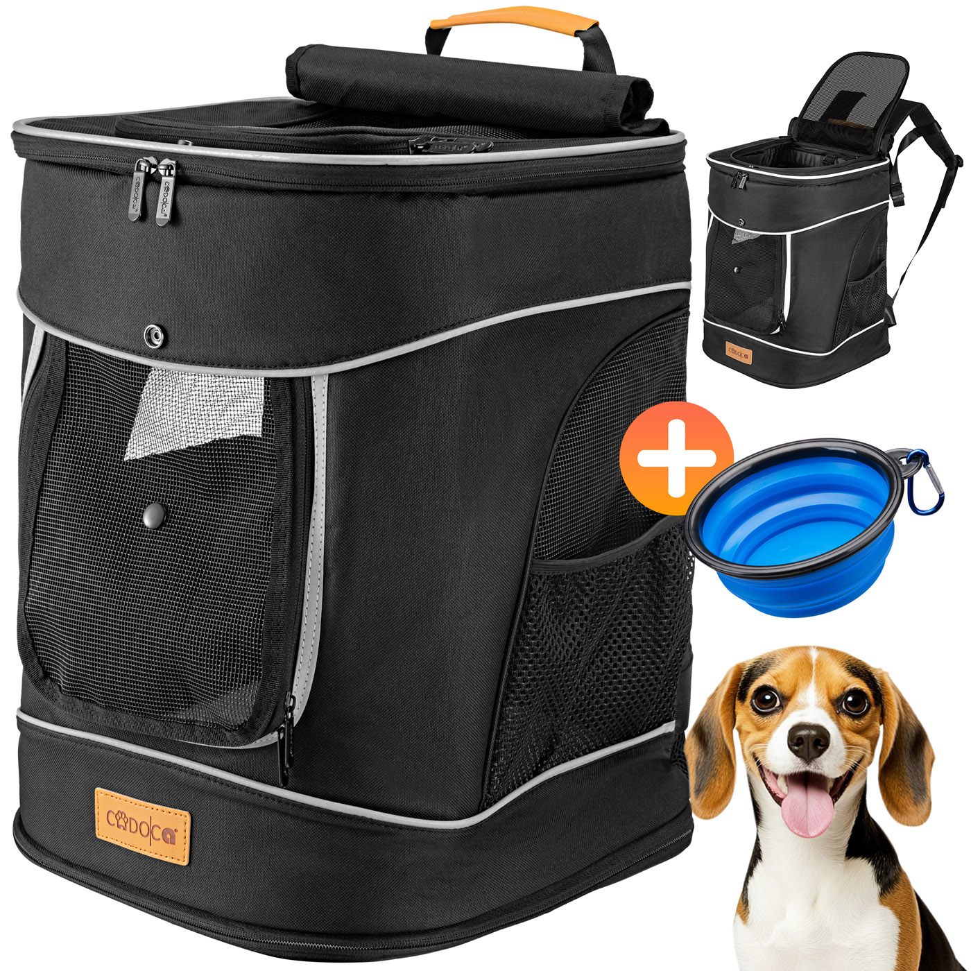 Katzenrucksack Schwarz 41x30x34cm – Bild 2