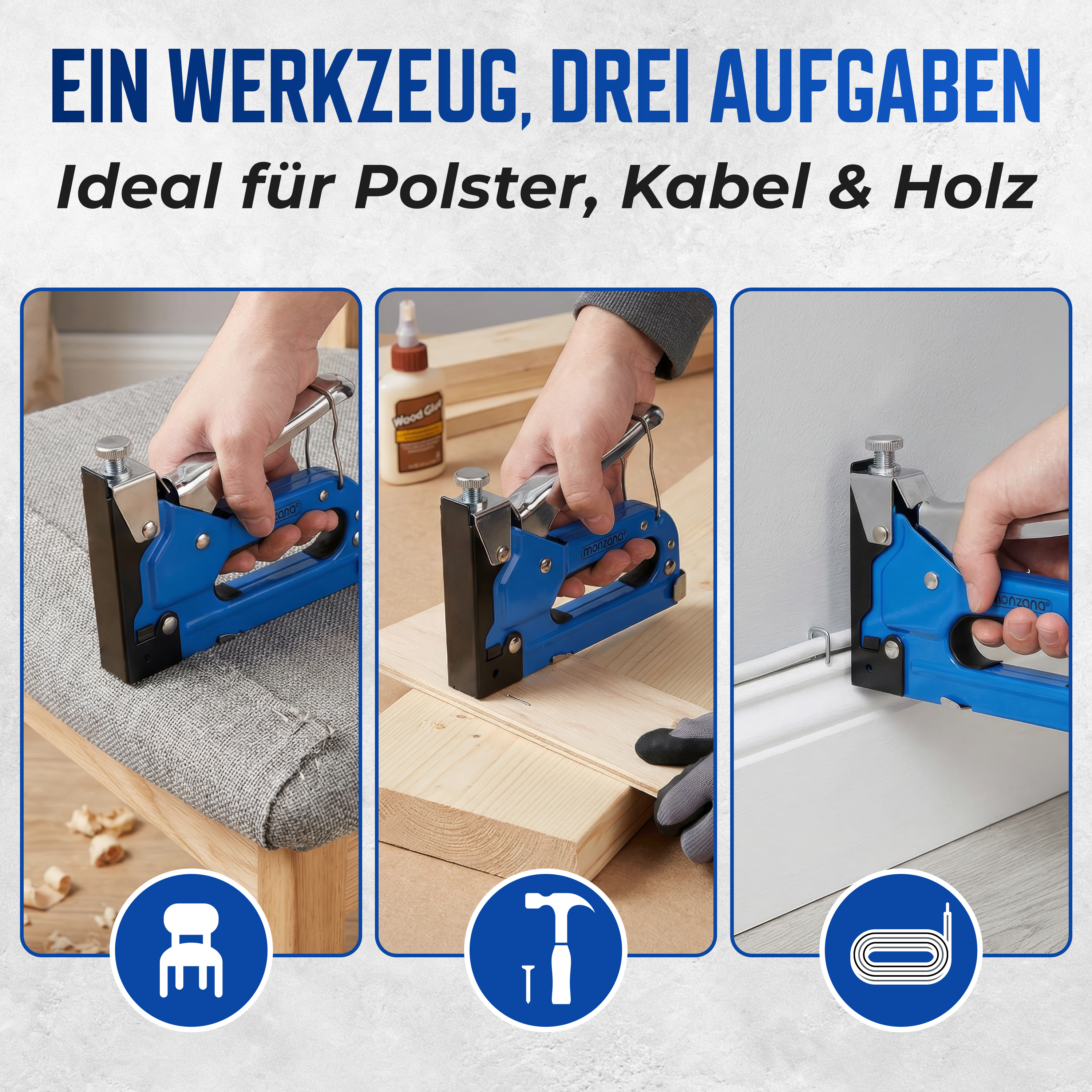2in1 Handtacker inkl 1000 Klammern + 500 Nägel – Bild 2