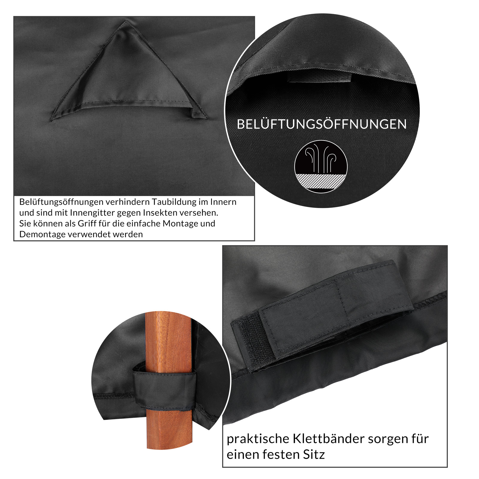 Abdeckung Sitzgruppe Anthrazit 308x138x89cm – Bild 2