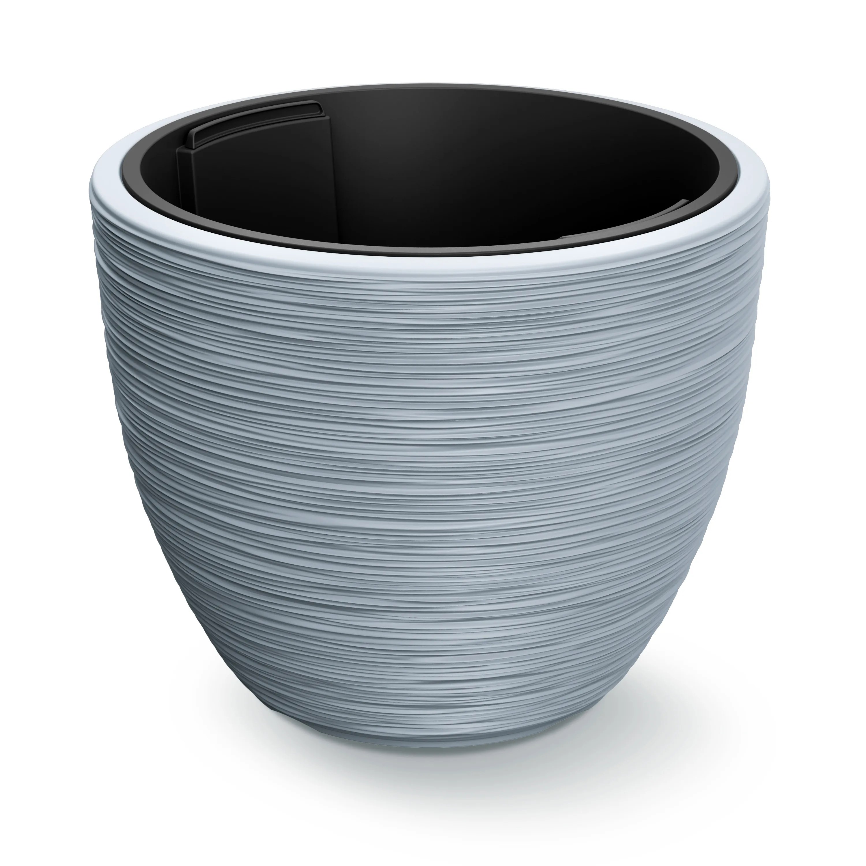 Blumentopf Rillen Grau Kunststoff 40x32cm Blumentopf Rillen Grau Kunststoff 40x32cm