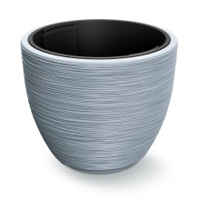 Blumentopf Rillen Grau Kunststoff 40x32cm Blumentopf Rillen Grau Kunststoff 40x32cm