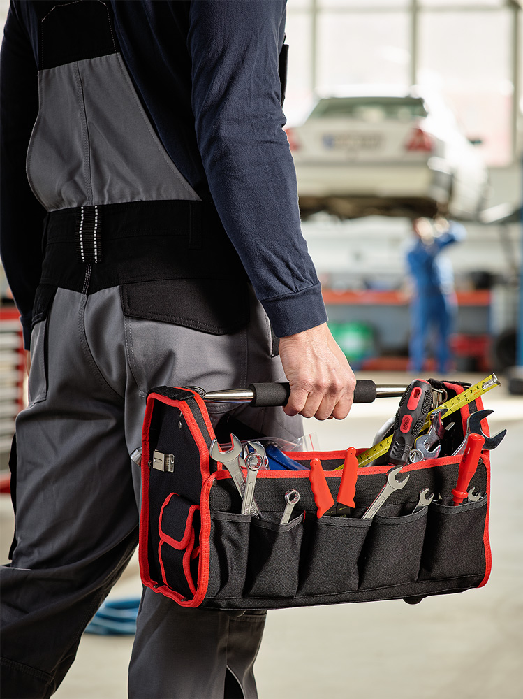 Werkzeugtasche Schwarz/Rot 42cm – Bild 2