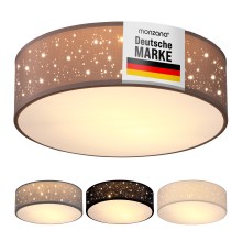 Deckenlampe Taupe Stoff Ø30cm Sternenhimmel Deckenlampe Taupe Stoff Ø30cm Sternenhimmel