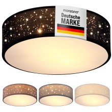 Deckenlampe Schwarz Stoff Ø38cm Sternenhimmel Deckenlampe Schwarz Stoff Ø38cm Sternenhimmel