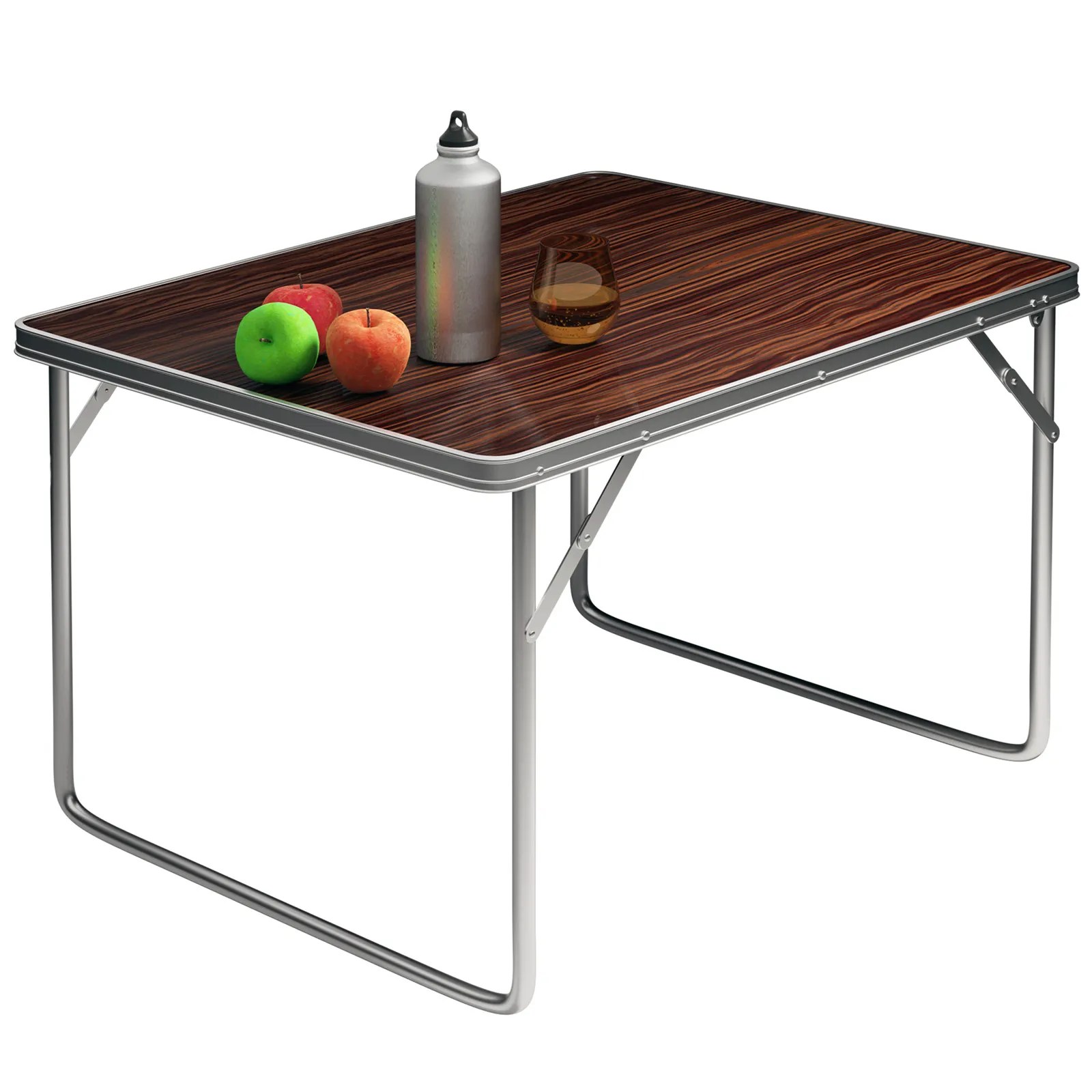 Campingtisch Holzoptik Alu 80x60x70cm klappbar Campingtisch Holzoptik Alu 80x60x70cm klappbar