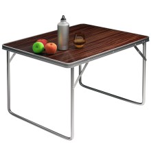 Campingtisch Holzoptik Alu 80x60x70cm klappbar Campingtisch Holzoptik Alu 80x60x70cm klappbar