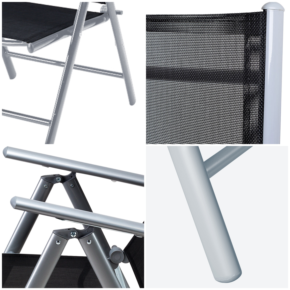 Gartenstuhl Bern 3er-Set Silber – Bild 2