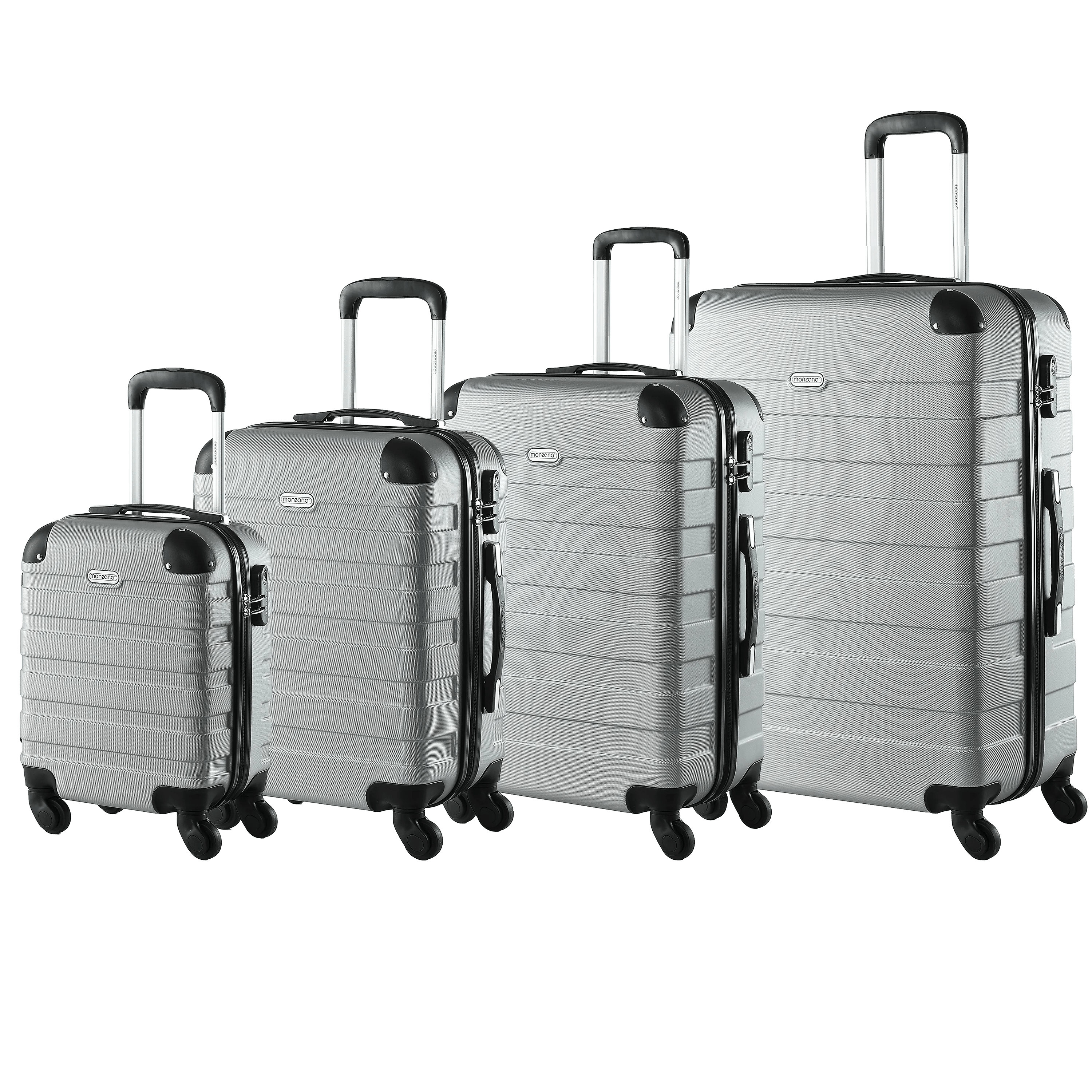 Hartschalenkofferset Essential 4-tlg Silber Hartschalenkofferset Essential 4-tlg Silber