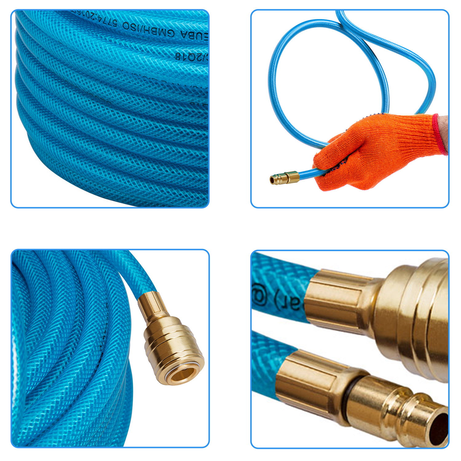 Druckluftschlauch 30m Schnellkupplung/Stecker – Bild 2