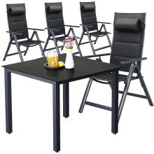 Garten-Sitzgruppe Bern Premium 5-tlg Anthrazit Alu Garten-Sitzgruppe Bern Premium 5-tlg Anthrazit Alu