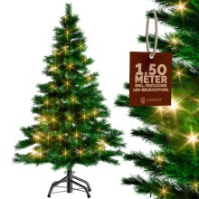 Künstlicher Weihnachtsbaum 150cm mit Lichterkette und Metallfuß PVC Künstlicher Weihnachtsbaum 150cm mit Lichterkette und Metallfuß PVC