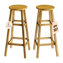 Barhocker 4er-Set Akazienholz 76x34x34cm Barhocker 4er-Set Akazienholz 76x34x34cm