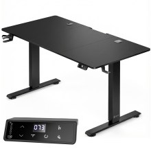 Höhenverstellbarer Schreibtisch Schwarz 160x75x72-117cm Höhenverstellbarer Schreibtisch Schwarz 160x75x72-117cm