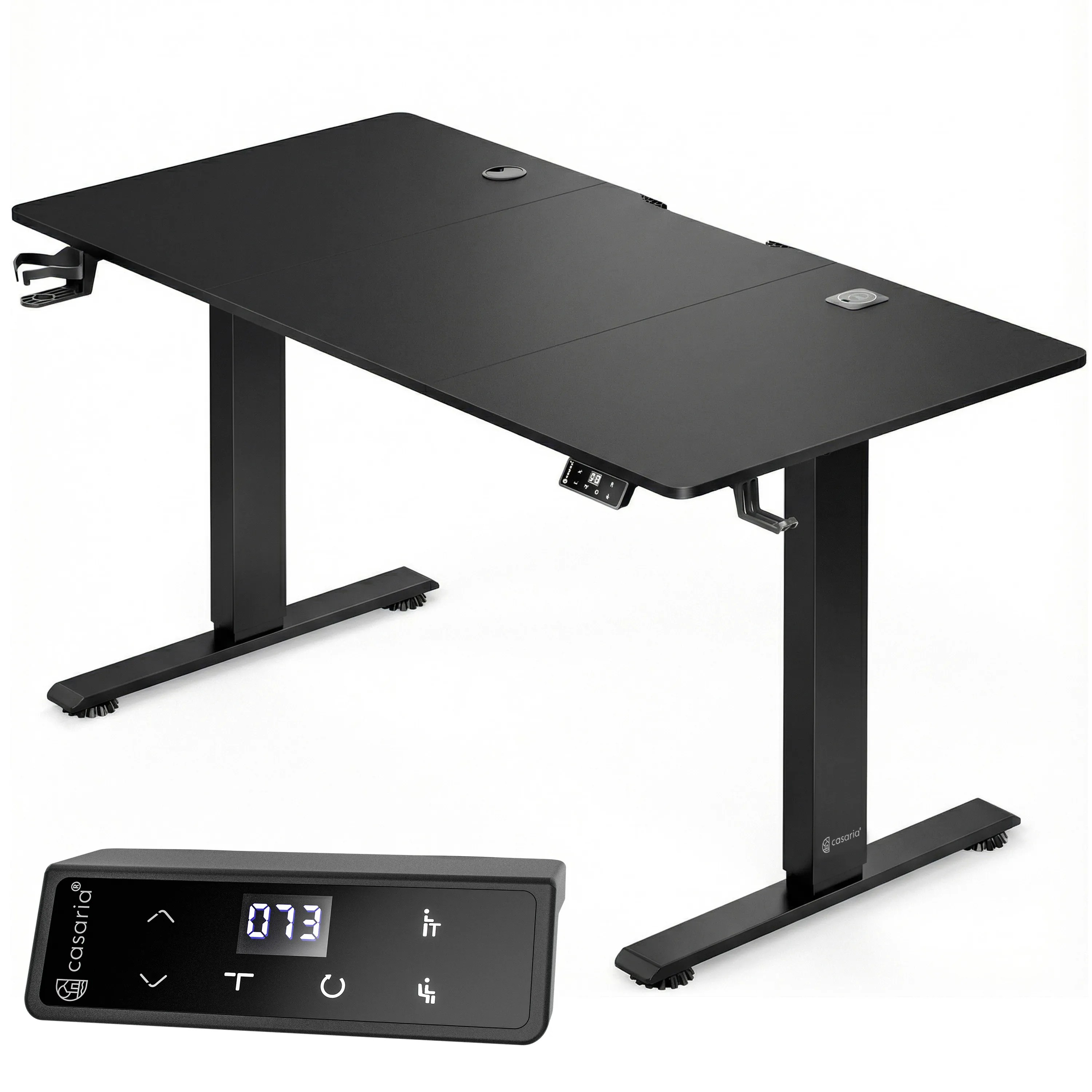 Höhenverstellbarer Schreibtisch Schwarz 160x75x72-117cm Höhenverstellbarer Schreibtisch Schwarz 160x75x72-117cm