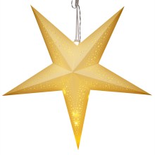 Papierstern LED Creme Ø60cm Punkte 5 Arme Papierstern LED Creme Ø60cm Punkte 5 Arme