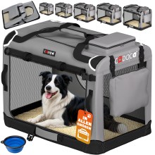 Hundebox faltbar XL 82x58x58cm Grau Hundebox faltbar XL 82x58x58cm Grau