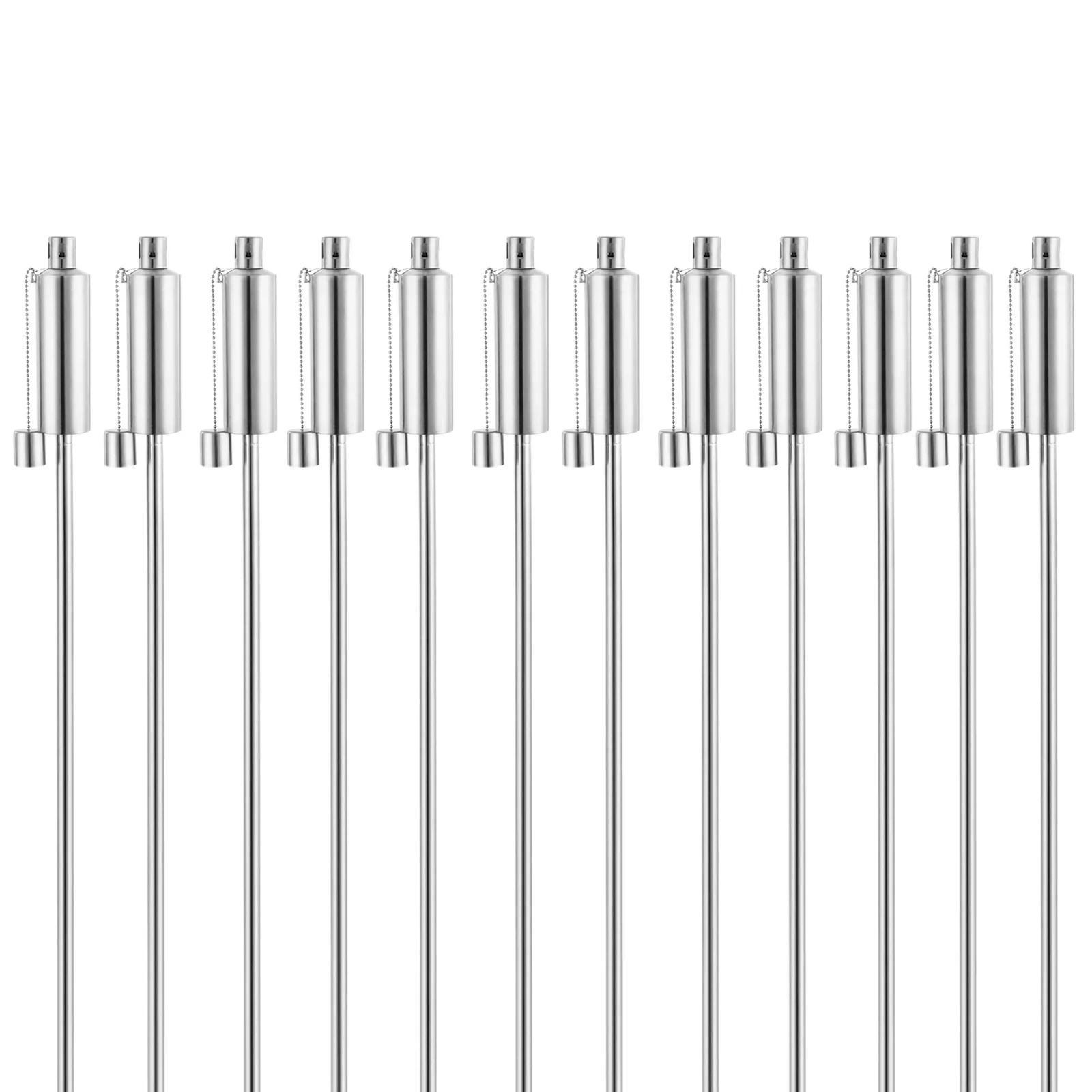 Öl-Fackel 12er-Set Edelstahl 115cm Öl-Fackel 12er-Set Edelstahl 115cm
