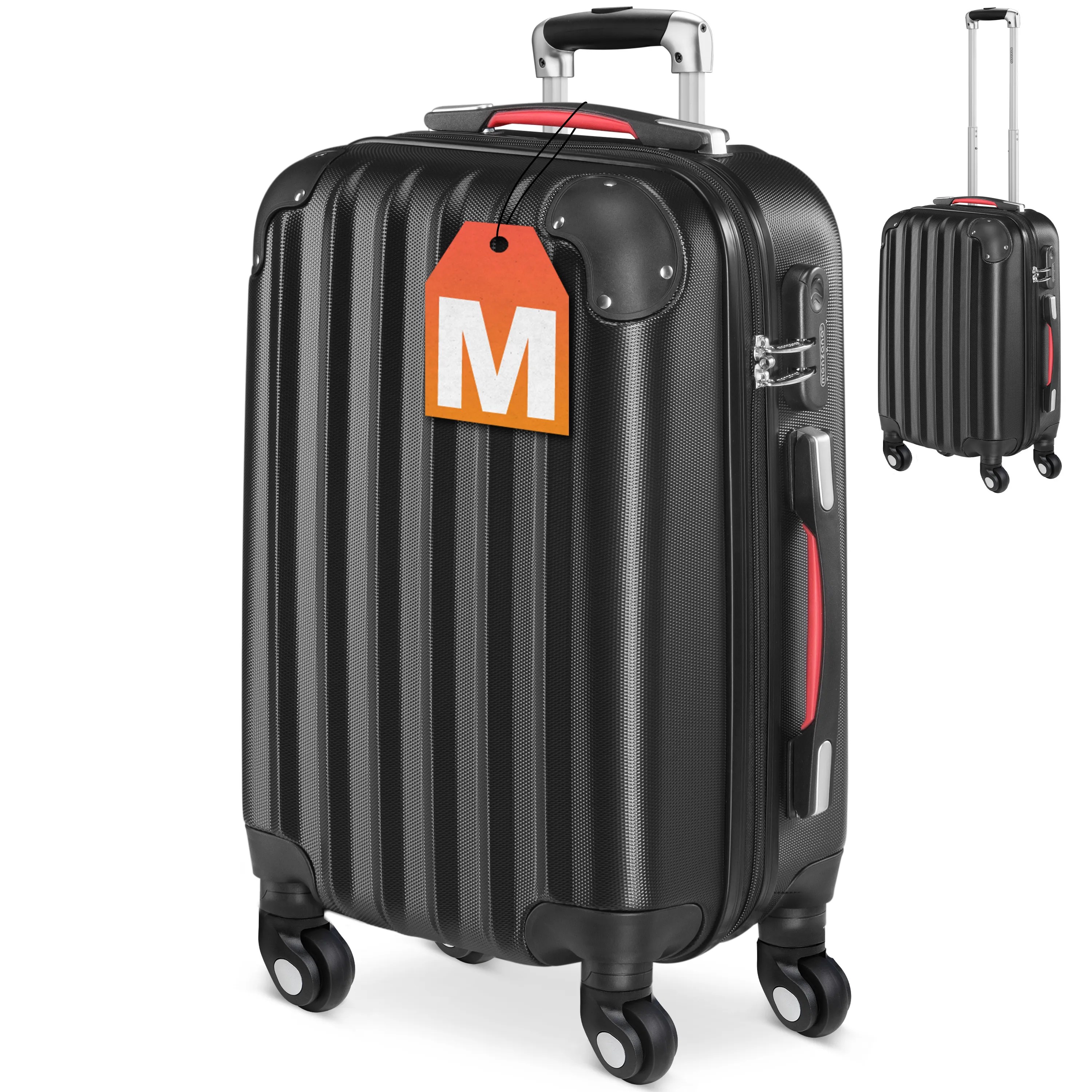 Hartschalenkoffer Rollen 360º Handgepäck Schwarz ABS – Bild 2