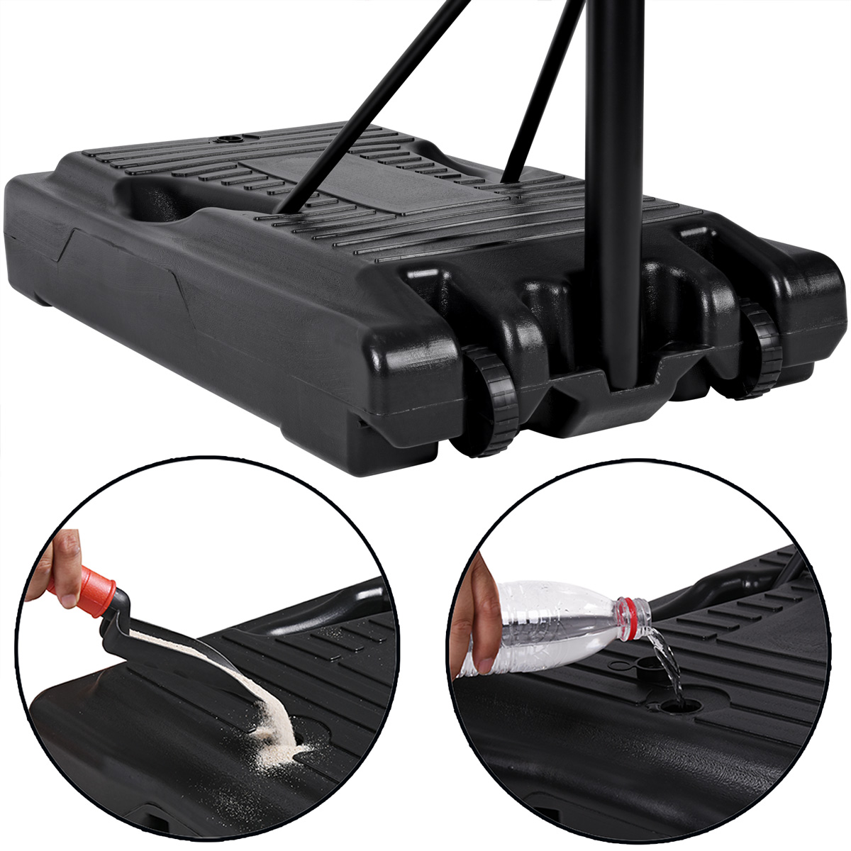 Basketballkorb höhenverstellbar 205-305cm mit Rollen – Bild 2