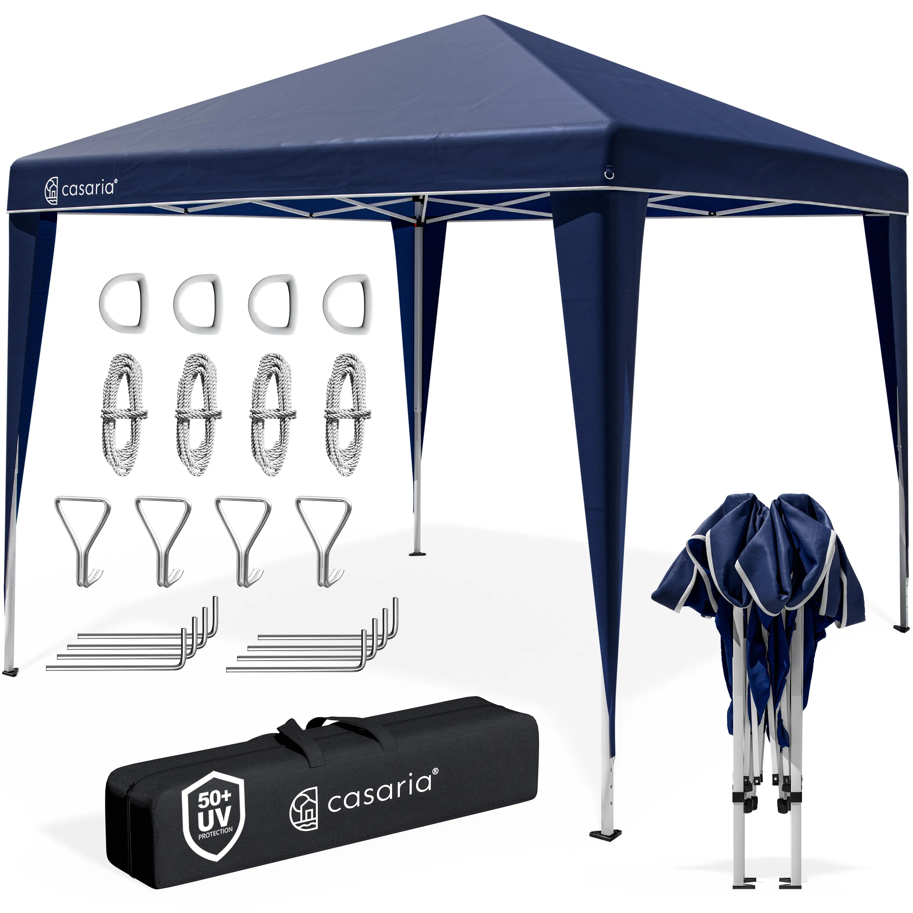 Faltpavillon 3x3m Pop-Up Dunkelblau Schnellaufbau UV-Schutz 50+ wasserdicht stabil Faltpavillon 3x3m Pop-Up Dunkelblau Schnellaufbau UV-Schutz 50+ wasserdicht stabil