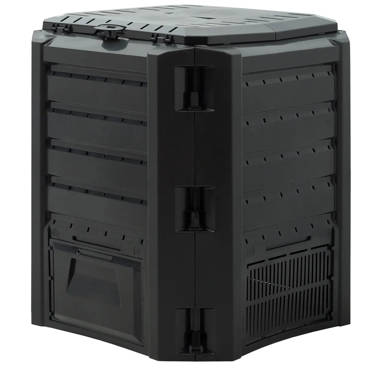 Komposter Schwarz 380L 72x72x83cm Komposter Schwarz 380L 72x72x83cm