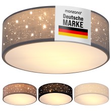 Deckenlampe Grau Stoff Ø38cm Sternenhimmel Deckenlampe Grau Stoff Ø38cm Sternenhimmel