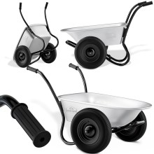 Schubkarre mit 2 Rädern verzinkt Luftbereifung 150kg Tragkraft 100L Schubkarre mit 2 Rädern verzinkt Luftbereifung 150kg Tragkraft 100L