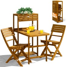 Garten-Sitzgruppe 3-tlg Akazienholz FSC®-zertifiziert klappbar Garten-Sitzgruppe 3-tlg Akazienholz FSC®-zertifiziert klappbar