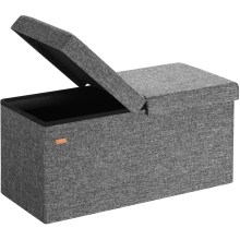 Sitzbank Dunkelgrau 80x40x40cm mit Stauraum faltbar Sitzbank Dunkelgrau 80x40x40cm mit Stauraum faltbar