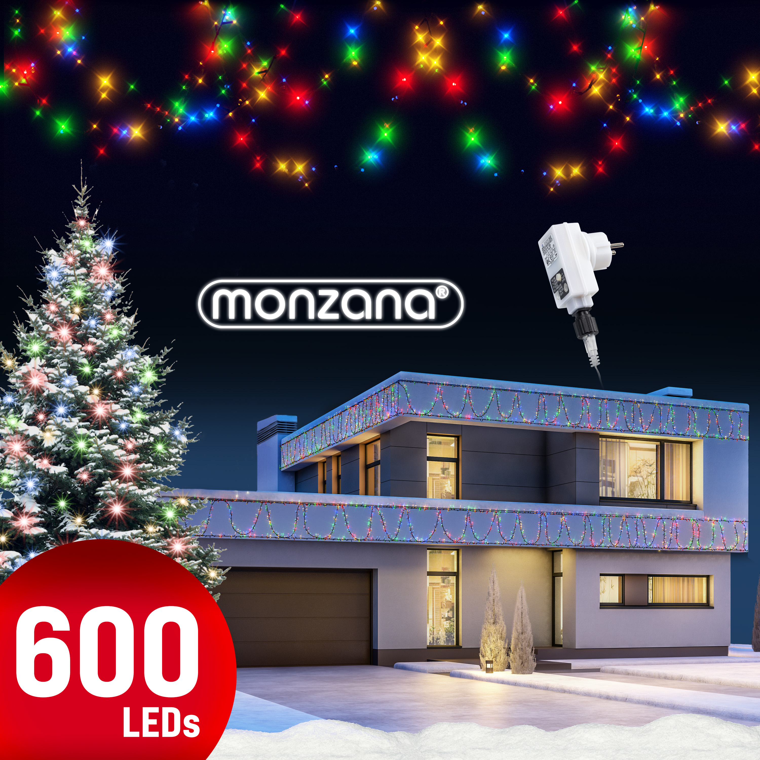 Lichterkette Weihnachten Bunt 40m – Bild 2