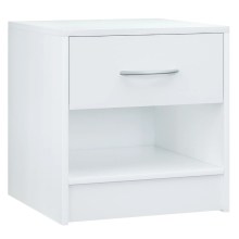 Nachttisch Kiel Weiß 41x39x28cm Nachttisch Kiel Weiß 41x39x28cm