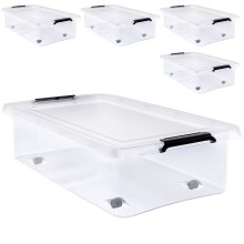 Aufbewahrungsbox 4er-Set Transparent 60x40x17cm 30L Aufbewahrungsbox 4er-Set Transparent 60x40x17cm 30L