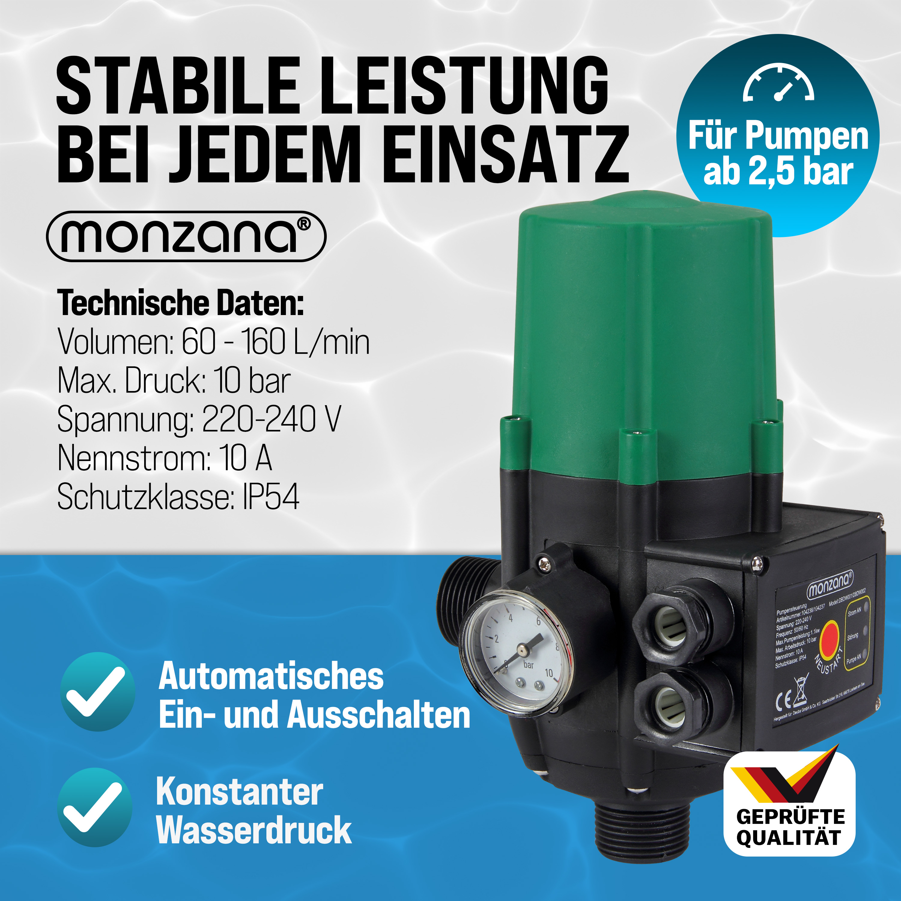 Pumpensteuerung mit Kabel 10bar – Bild 2