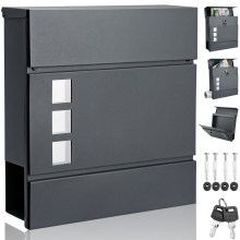 Designer Briefkasten mit Sichtfenster Anthrazit Designer Briefkasten mit Sichtfenster Anthrazit