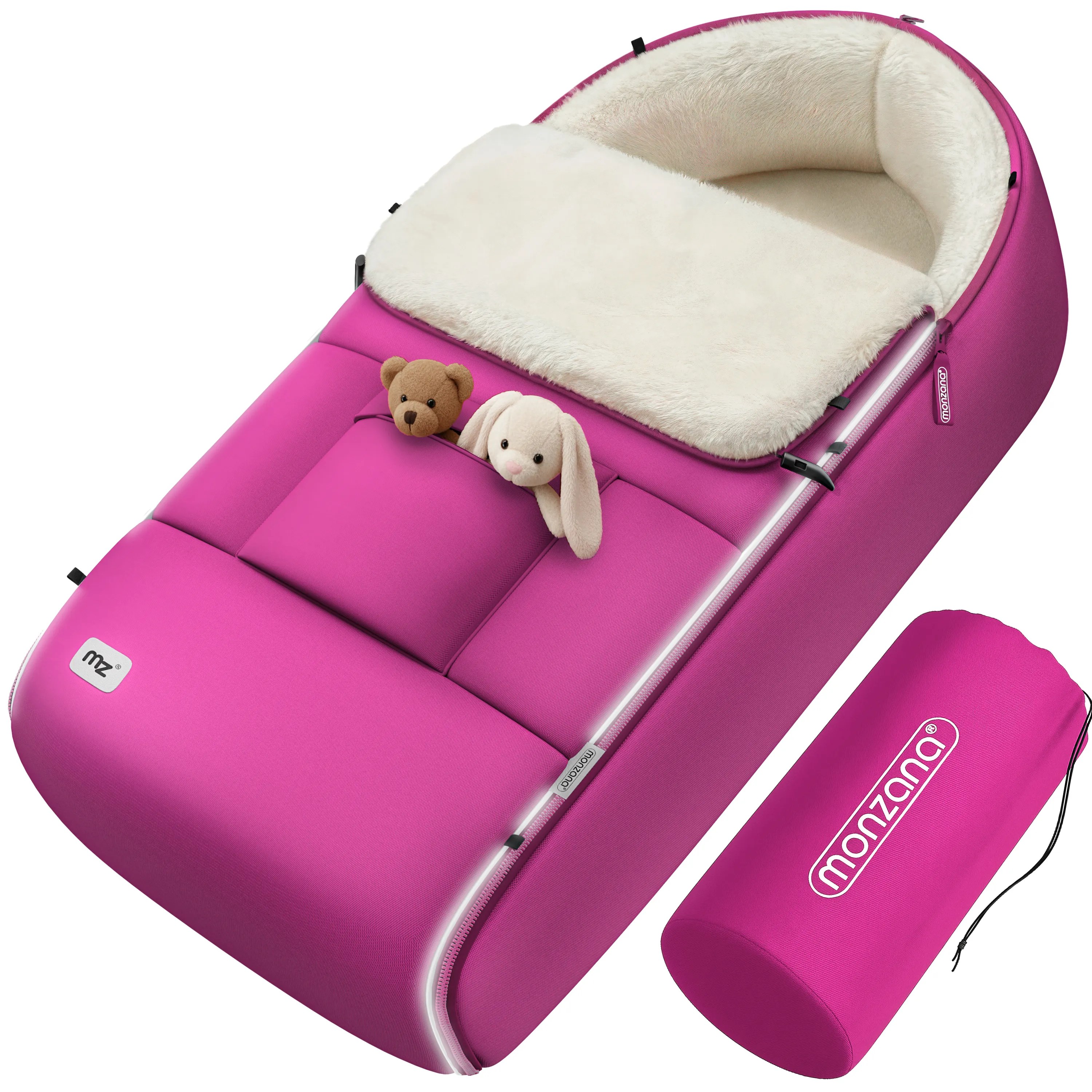 Babyfußsack Pink gefüttert Kinderwagen geeignet Babyfußsack Pink gefüttert Kinderwagen geeignet