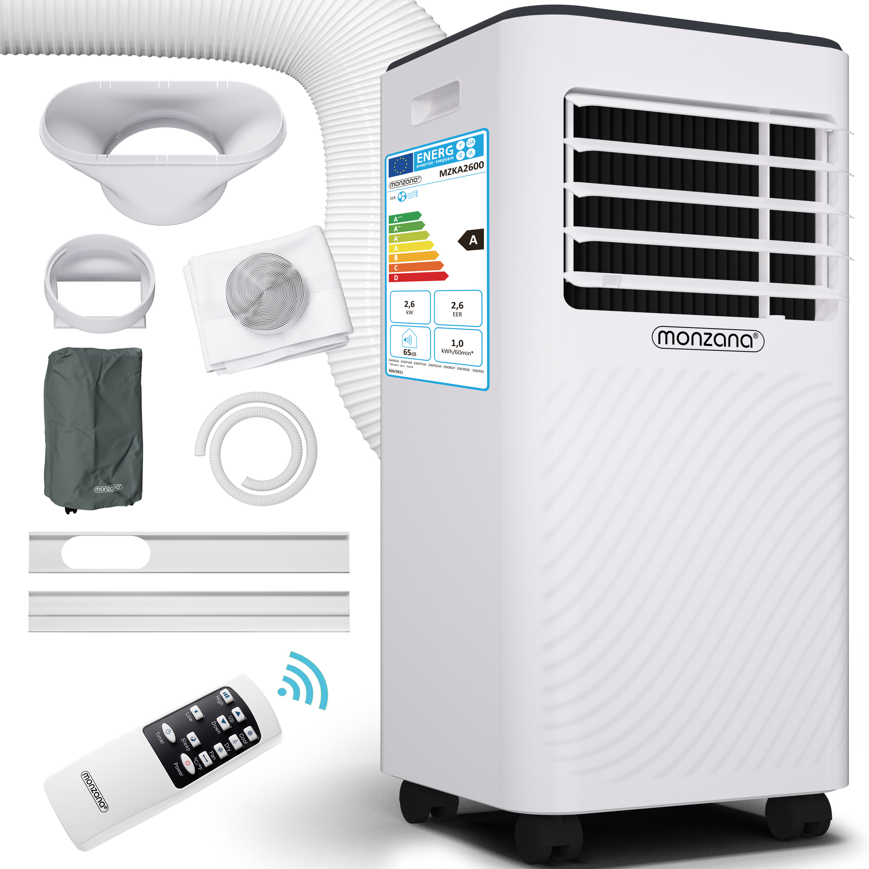 Mobile Klimaanlage MZKA2600 Weiß App, Sprachsteuerung – Bild 2